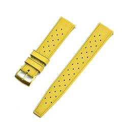 VISIYUBL Tropischer Gummi-Riemen 20mm 22mm Uhren-Bands passen for Seiko SRP777J1. Tauchen wasserdichte Armband for Männer ansehen Zubehör (Color : Yellow Gold, Size : 20mm) von VISIYUBL