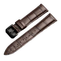 VISIYUBL Universal Ersatzschicht Lederarmband Leder Armband for Männer Frauen 10mm-24mm Uhrenarmband (Color : Brown-Black buckle, Size : 18mm) von VISIYUBL