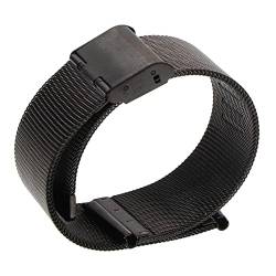 VISIYUBL Universelles Milanse Armband 12 14 16 18 20mm 22 mm 24mm (Color : Black, Size : 14mm) von VISIYUBL