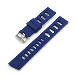 VISIYUBL Watchband Silicon Gummi -Uhr -Gurtbänder wasserdicht 20mm 22mm Uhrengürtel for Seiko (Color : Blue, Size : 22mm) von VISIYUBL