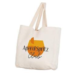 VISUAL STATEMENTS - Aperol Spritz Club Stofftasche - Tragetasche mit Spruch - Shopper, Einkaufstasche - Aperol Tasche von VISUAL STATEMENTS