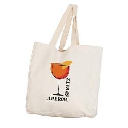 VISUAL STATEMENTS - Aperol Spritz Stofftasche - Tragetasche mit Spruch und Aperolglas - Shopper, Einkaufstasche von VISUAL STATEMENTS
