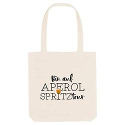 VISUAL STATEMENTS - Stofftasche mit Spruch - Aperol Spritztour - Jutebeutel aus Baumwolle - Einkaufstasche von VISUAL STATEMENTS