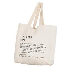 VISUAL STATEMENTS - Stofftasche mit Spruch - Definition Abitur - Geschenk zum Abitur - Tasche für Abiturienten von VISUAL STATEMENTS