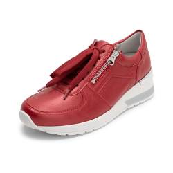 VITAFORM Bequeme Damen Schuhe - Sneaker Damen Leder - Damen Sneaker aus italienischem Hirschleder rot 39 von VITAFORM