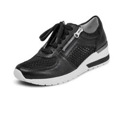 VITAFORM Bequeme Damen Schuhe - Sneaker Damen Leder - Damen Sneaker aus italienischem Hirschleder schwarz 39 von VITAFORM