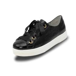 VITAFORM Damen Sneaker aus italienischem Hirschleder - Brautsneaker Lackleder - Extra Bequeme Damen Schuhe schwarz 39 von VITAFORM