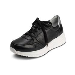 VITAFORM Damen Sneaker aus italienischem Hirschleder - Sneaker Damen Leder - Extra Bequeme Damen Schuhe schwarz 40 von VITAFORM