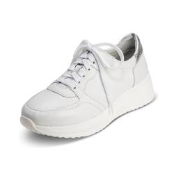 VITAFORM Damen Sneaker aus italienischem Hirschleder - Sneaker Damen Leder - Extra Bequeme Damen Schuhe weiß 41 von VITAFORM