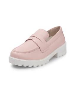 VITAFORM Loafer Damen Leder Weite H - Bequeme und Elegante Damen Schuhe - Leichte Slipper aus italienischem Hirschleder pink/Rose 39 von VITAFORM