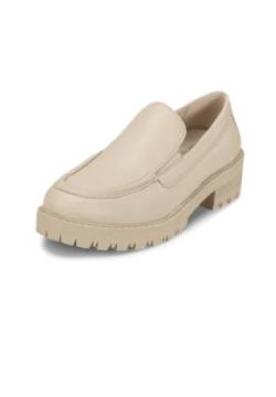 VITAFORM Loafer Damen Leder Weite H - Bequeme und Elegante Damen Schuhe - Leichte Slipper aus italienischem Nappaleder beige/Taupe 40 von VITAFORM