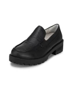 VITAFORM Loafer Damen Leder Weite H - Bequeme und Elegante Damen Schuhe - Leichte Slipper aus italienischem Nappaleder schwarz 39 von VITAFORM