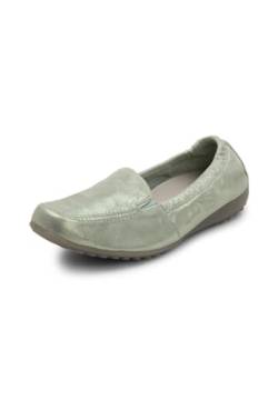 VITAFORM Mokassins Damen Leder Weite H - Bequeme und Elegante Damen Schuhe - Leichte Slipper aus italienischem Hirschleder grün 40 von VITAFORM