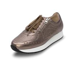 VITAFORM Sneaker Damen Leder - Bequeme Damen Schuhe - Damen Sneaker aus italienischem Hirschleder Bronze 40 von VITAFORM