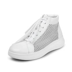 VITAFORM Sneaker Damen Leder - Damen Sneaker aus italienischem Hirschleder - Bequeme Damen Schuhe weiß 39 von VITAFORM