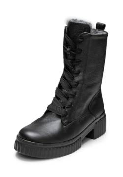 VITAFORM Stiefeletten Damen Gefüttert - Wasserabweisende Winterschuhe Damen - Warme Damen Stiefel Lammfell-Gefüttert für den Winter schwarz 38 von VITAFORM