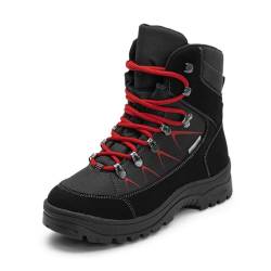 VITAFORM Trekkingschuhe Damen Winter Gefüttert - Warme Wanderschuhe Damen - Inkl. Ausklappbare Spikes schwarz 39 von VITAFORM