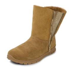 VITAFORM Winterstiefel Damen gefüttert - Gefütterte Stiefel für Damen - Rutschhemmend, Leicht und besonders Warm beige/taupe 39 von VITAFORM