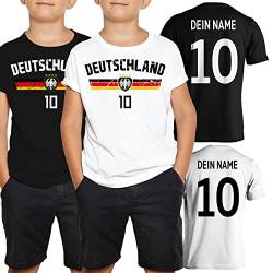 T-Shirt mit Deutschland WM EM Trikot Shirt Fussball Tshirt mit Wunschname + Nummer Geschenk von VIVA WERBUNG