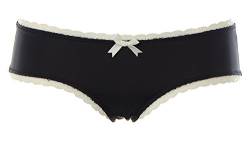 VIVANCE Damen Panty Slip mit Spitze Schwarz 44/46 von VIVANCE