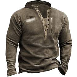 VIVICOLOR Military Combat Fleece Pullover Jacke Herren Tactical Army Top Trainingsanzug Vintage Outdoor Fleece Sweatshirt von VIVICOLOR