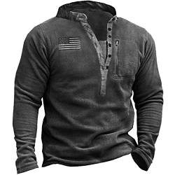 VIVICOLOR Military Combat Fleece Pullover Jacke Herren Tactical Army Top Trainingsanzug Vintage Outdoor Fleece Sweatshirt von VIVICOLOR