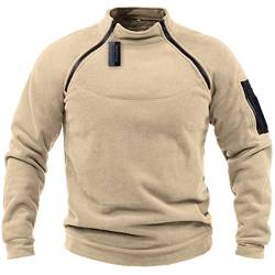 VIVICOLOR Tactical Combat Fleece Pullover Jacke Herren Military Athletic Sport Jumper Tops Army Winddichte Pullover von VIVICOLOR