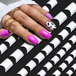 Falsche Nägel 500 Stück Acryl Nail Art Französisch Gefälschte Nagelspitzen 10 Größen Weiße Falsche Nägel Press on Fake Nails für Frauen von VIVID STELLA
