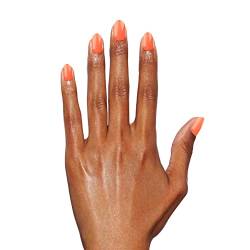 VIVID STELLA Neon Künstliche Fingernägel Kurz für den Täglichen Gebrauch Ovale Natürliche Spitzen Orange Einfache Spitzen Künstliche Nägel von VIVID STELLA