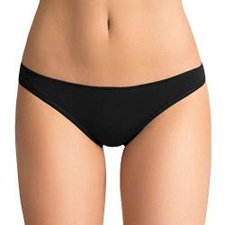 VIVISENCE 4003 Dame Slip Unterhose Niedriger Bund, Schwarz,M von VIVISENCE