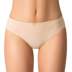 VIVISENCE 4004 Dame Slip Unterhose Normaler Bund, Beige,M von VIVISENCE