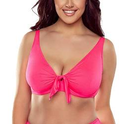 VIVISENCE Bikini BH Dame Bademode Bikinioberteil Musterlos Setteil EU 3202, Neonpink,75F von VIVISENCE