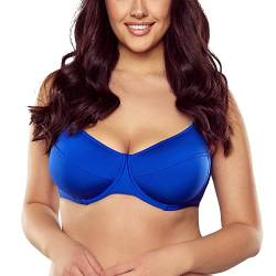 VIVISENCE Bikini BH Dame Bademode Soft Cups Musterlos 3216, Blau,100D von VIVISENCE