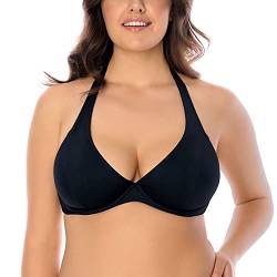 VIVISENCE Bikini BH Dame Bademode Soft Musterlos 3215, Schwarz,90C von VIVISENCE