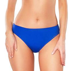 VIVISENCE Bikinislips Dame Bademode Musterlos Normaler Bund Setteil EU 3000, Blau,40 von VIVISENCE