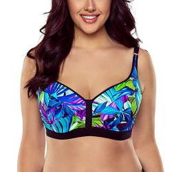 VIVISENCE Dame Bikini-BH Oberteil Gepolsterte Cups Sommer Bademode Strand 3226, Violett,85C von VIVISENCE