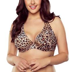 VIVISENCE Dame Bikini BH Oberteil Soft Musterlos Bademode Strandmode 3215, Leopard,85C von VIVISENCE