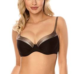 VIVISENCE Dame Bikini BH Push-Up Bademode Bügel Schalen Klassisch 3224, Schwarz,70D von VIVISENCE