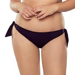 VIVISENCE Dame Bikini Slip Unterteil Sommer Trendig Bademode Strandmode 3007 Briefs, Schwarz,38 von VIVISENCE