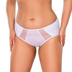 VIVISENCE Dame Slip Unterhose Spitze Netz Unterwäsche EU 1044W, Weiß,M von VIVISENCE