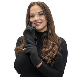 VIVISENCE Damen Handschuhe Winter Warm Winterhandschuhe Accecoires 7014R, Dunkelgrau,Einheitsgröße von VIVISENCE