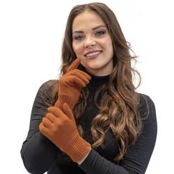 VIVISENCE Damen Handschuhe Winter Warm Winterhandschuhe Accecoires 7014R, Orange,Einheitsgröße von VIVISENCE