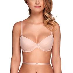 VIVISENCE Kate 1011 Push-Up BH Dame Maximizer Multiway Rückenfrei Abnehmbar, Beige,70F von VIVISENCE