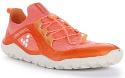 Vivobarefoot Primus Trail Knit FG, atmungsaktiver Damen-Offroad-Schuh mit fester Barfußsohle, Orange/Abendrot im Zickzackmuster (Sunset Chevron), 40 EU von VIVOBAREFOOT