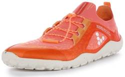 vivobarefoot Primus Trail Knit FG, atmungsaktiver Damen-Offroad-Schuh mit fester Barfußsohle, Orange/Abendrot im Zickzackmuster (Sunset Chevron), 39 EU von VIVOBAREFOOT