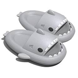 VIYEAR Cloud Shark Slides Slippers, Shark Slippers,Summer SlippersQuick-drying summer shower sandals, non-slip and soft, cute cartoon shark shower slippers crystal grey 44/45 von VIYEAR