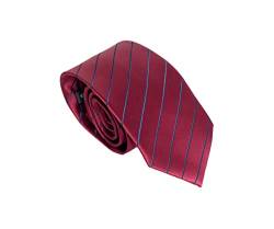 VIZENZO Moderne Herrenkrawatte - Originelle Geschenke für Männer - wählbare Produkte von höchster Qualität Schmale Krawatte im Burgund-Ton mit dunkelblauen dünnen Streifen., burgunderrot, estándar von VIZENZO