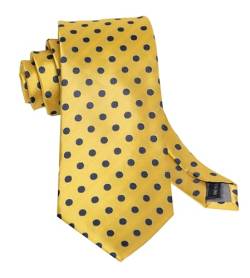 VIZENZO Moderne Herrenkrawatte gepunktet Krawatte Gepunktet Krawatte Tadelloser Stil für jeden Tag Originelle Geschenke für Männer, Gelb, Estándar von VIZENZO