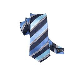 Vizenzo Krawatten für Männer Geschenke für Männer Gestreifte schmale Krawatte, Streifen blau, Medium von VIZENZO