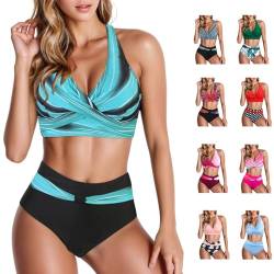 VJGOAL Monopoly Deal,Bikini Blau Push Up,Bikini Blau Weiß Muster,Bikini Blau Gestreift,Bikini Blau Weiß Gestreift,Bikini Himmelblau,Women's Fashiondeals,Blau,M,Amazon Warehouse Deal,Womens Clearance von VJGOAL